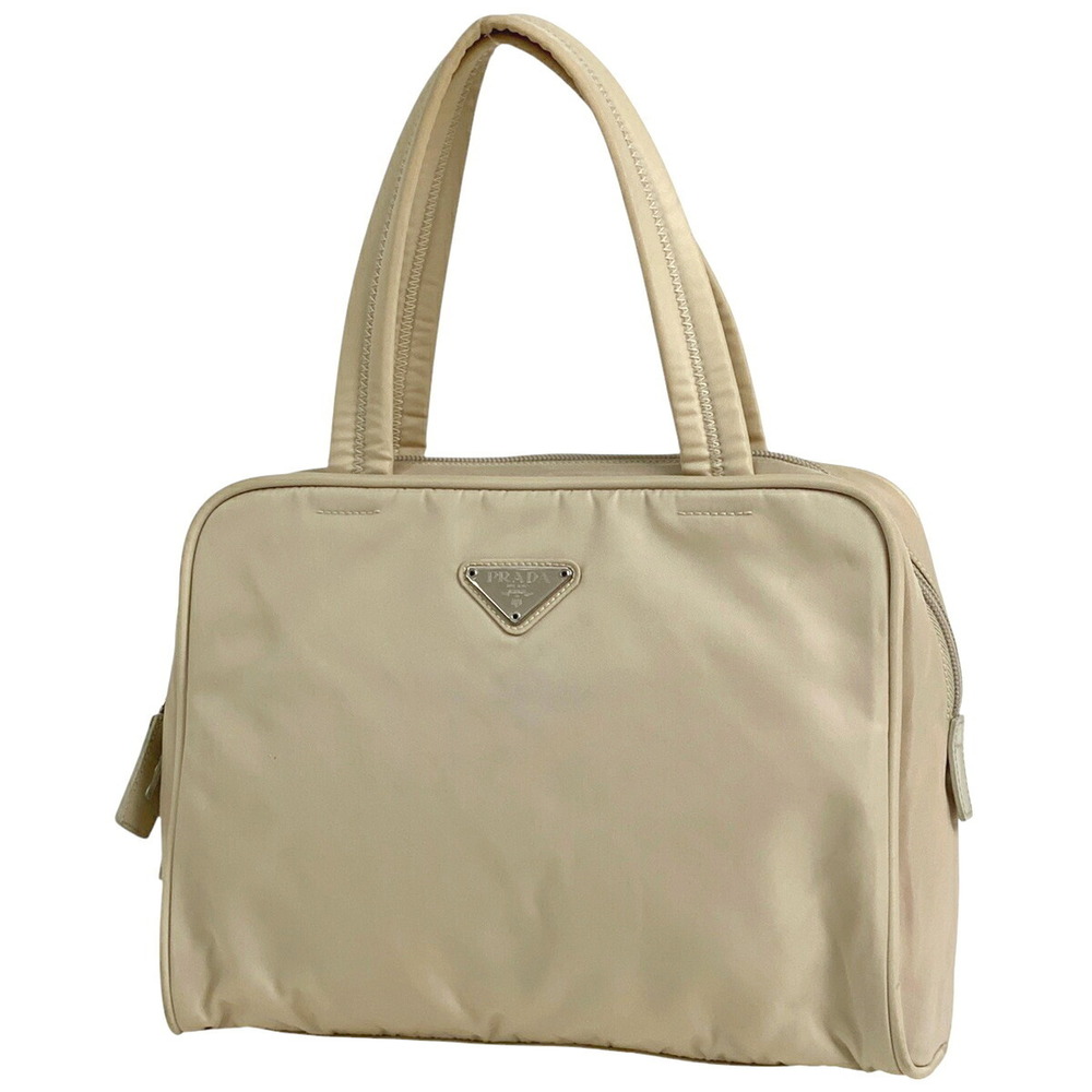 Prada handbag off white nylon